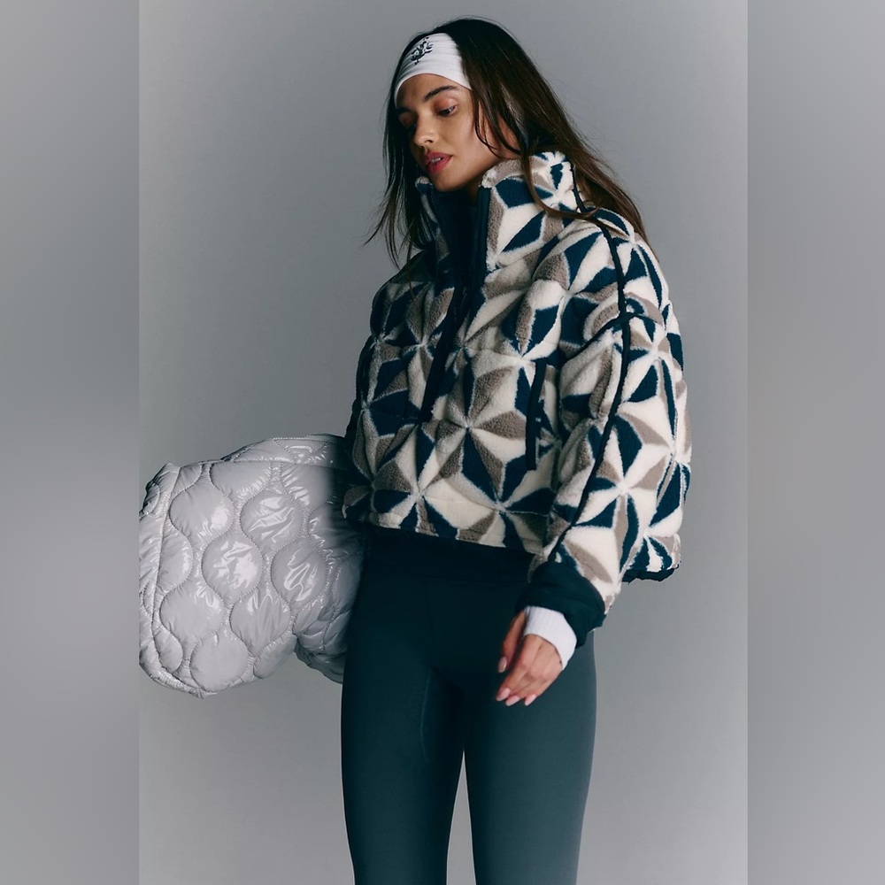 Free People Movement Geometric Patterned Jacket, M